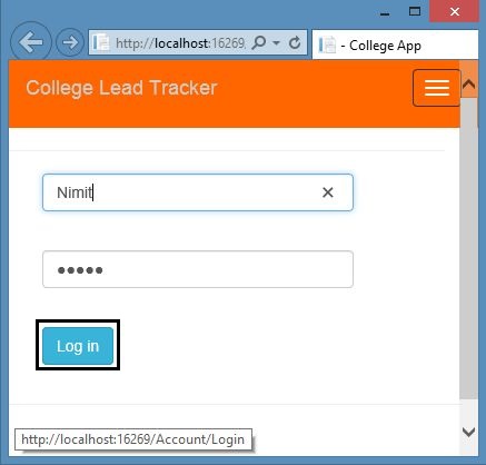 Login in the application